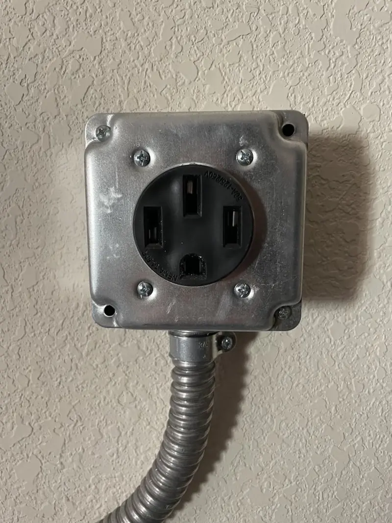 NEMA 14-50 outlet installed for Electrical Panel Upgrade in Peralta